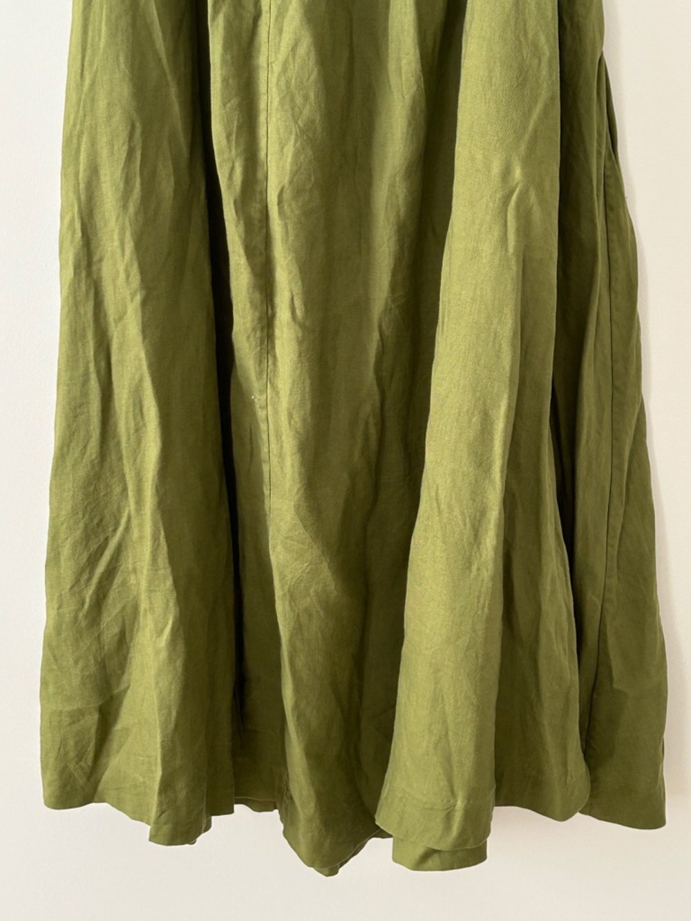 Boden 100% Linen Olive Green Maxi Skirt - Picture 3 of 16
